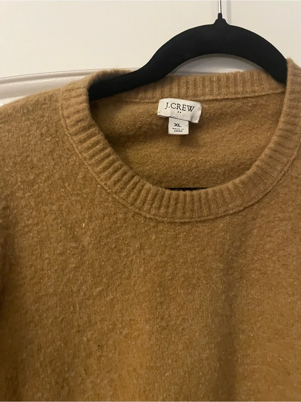 J. Crew Crewneck Sweater in Camel Tan